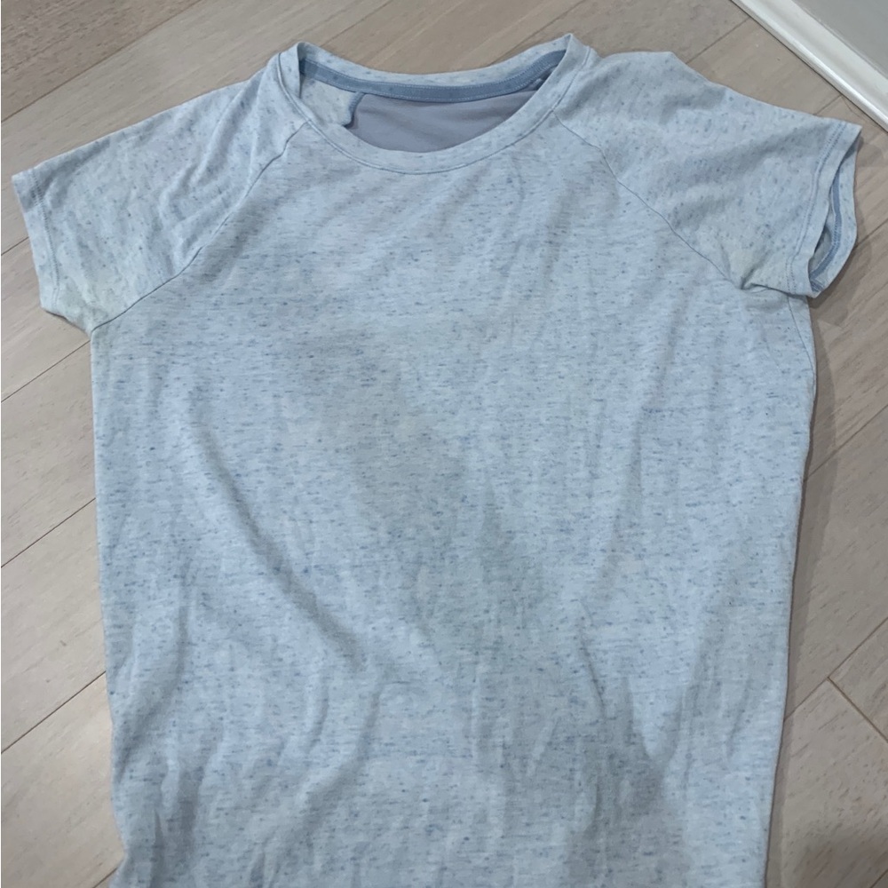 Athleta Girl Blue Workout Mesh Tee (discontinued)